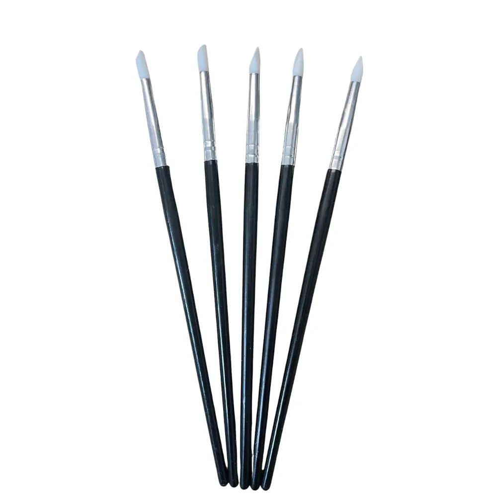 Pincel Silicon Blanco 5pz DT