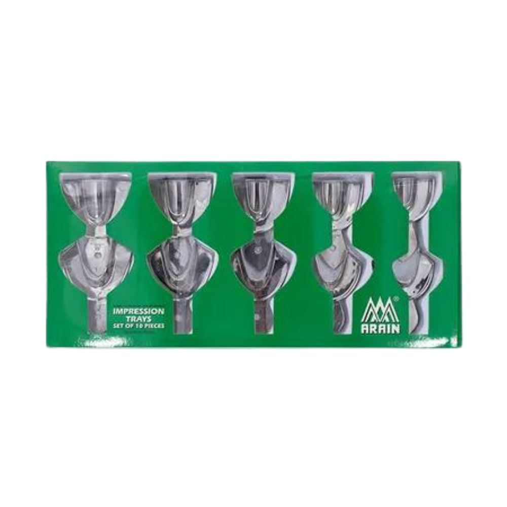 Rim Lock Adulto C/10 Arain Lisas Cucharillas Cubetas Porta Impresiones Dentado