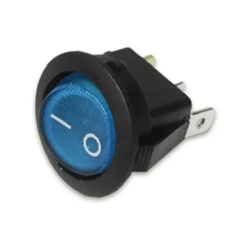 Switch Apagador Luz Azul Redondo 125v