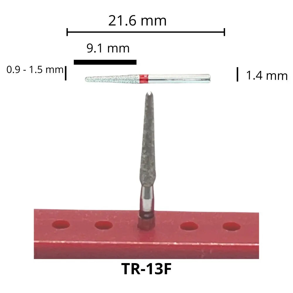 TR-13F Troncocónica Redondeada Fresa Diamante Grano Fino Pza DT