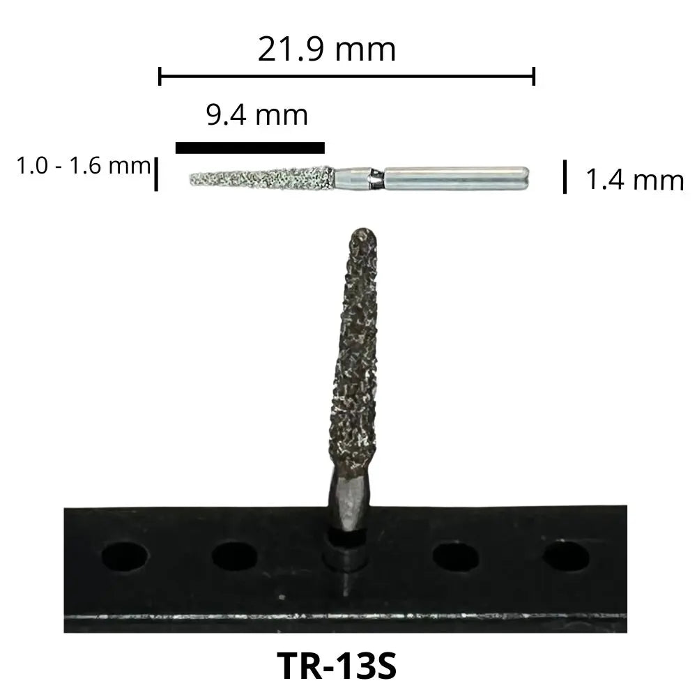 TR-13S Troncocónica Redondeada Fresa Diamante Grano XGrueso Pza DT