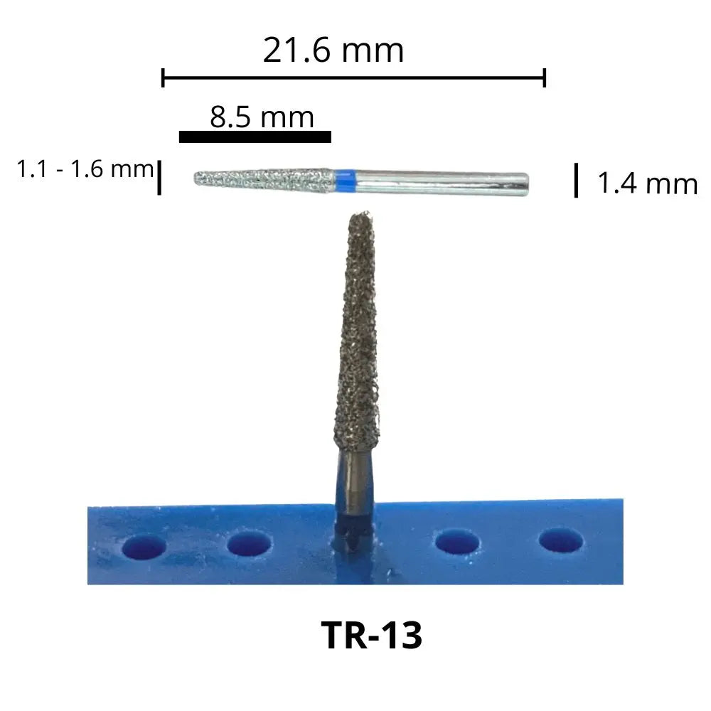 TR-13 Troncocónica Redondeada Fresa Diamante Grano Medio Pza DT