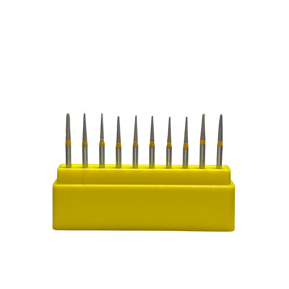 TR-21EF Troncocónica Redondeada Fresa Diamante Grano X Fino C/10 Pz DT