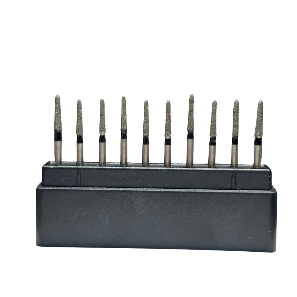 TR-21S Fresa Diamante Troncocónica Redondeada Grano X Grueso C/10 pz DT