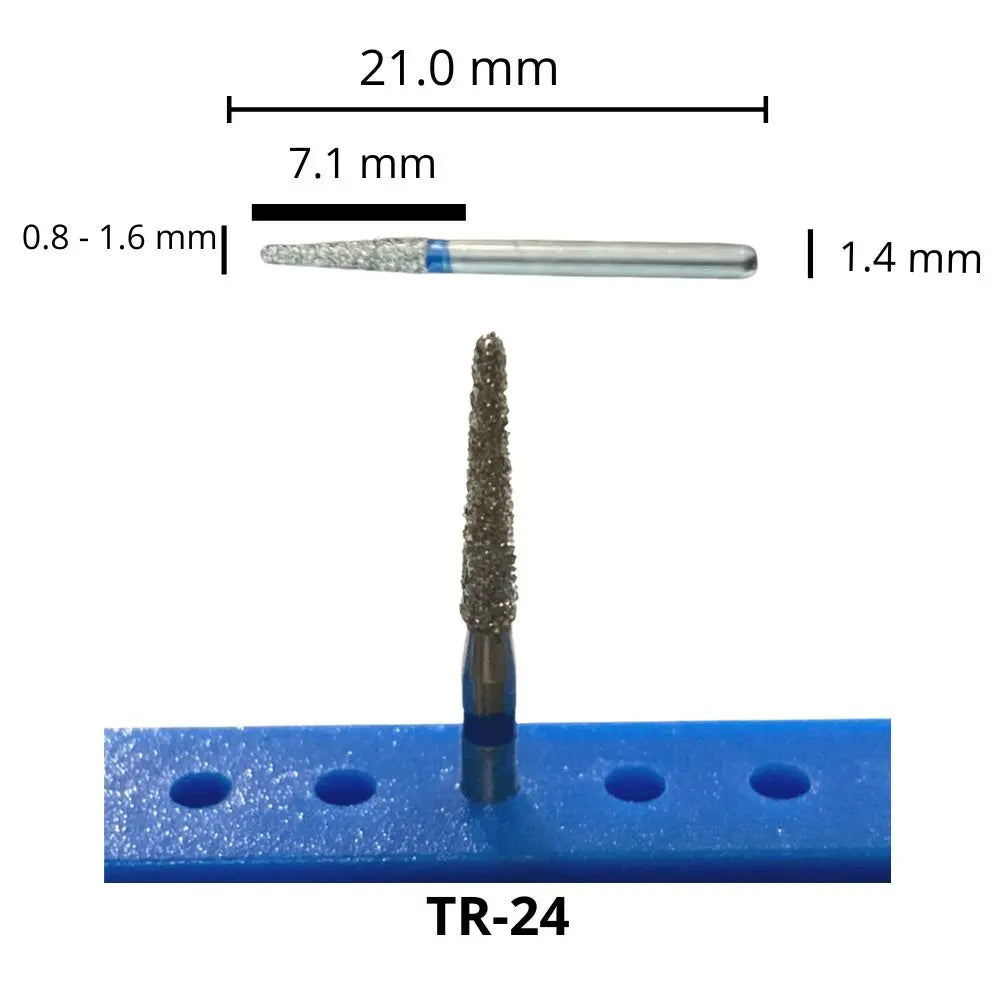 TR-24 Troncocónica Redondeada Fresa Diamante Grano Medio Pza DT
