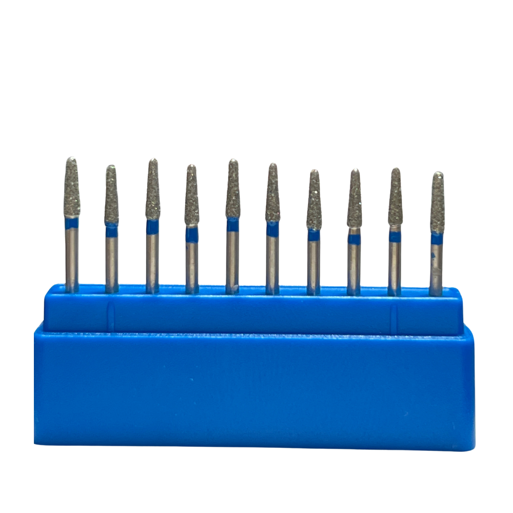 TR-62 Fresa Troncocónica Redondeada Diamante Grano Medio C/10 pz DT