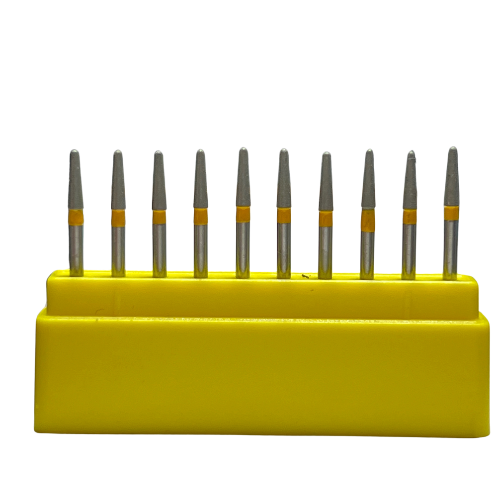 TR-62EF Troncocónica Redondeada Fresa Diamante Grano X Fino C/10 pz DT
