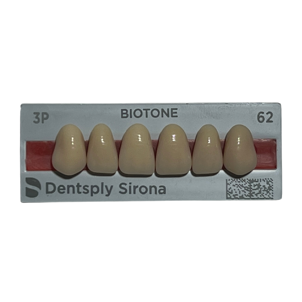 Biotone Anteriores Superiores 1X6 Dientes Tablilla