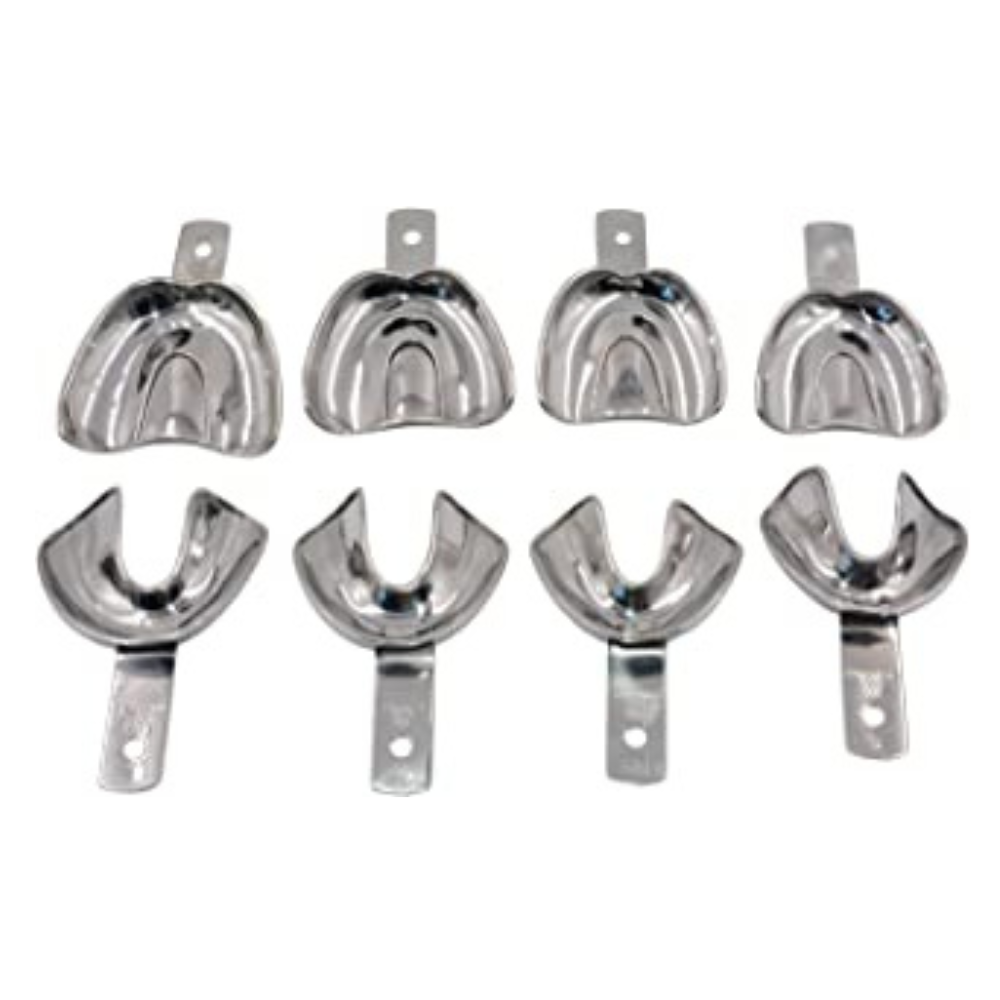 Rim Block Desdentado Arain C/8 Adulto Lisas Cucharillas Cubetas Porta Impresiones