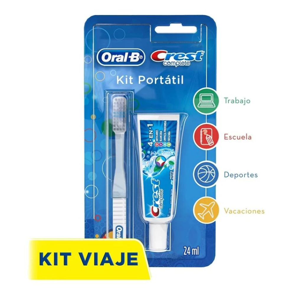 Cepillo Kit De Viaje (Portatil) Oral B Crest (Cepillo C/ Pasta)