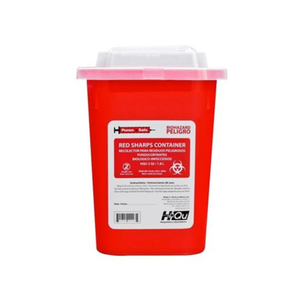 Recolector Punzocortantes 1.8 Lt. (Rojo) HQU