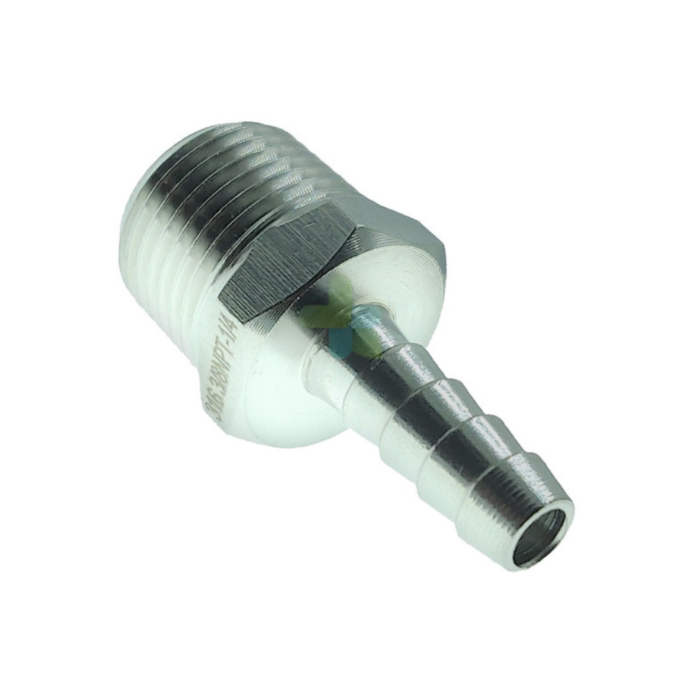 Conector Espiga 1/4" x 1/4" NPT (Aluminio)