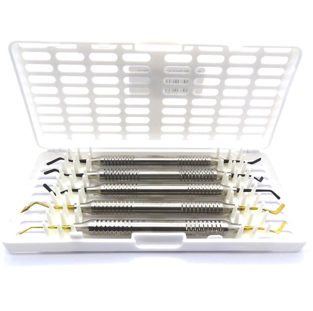 Espátulas Resina 5pz C/Cassete Plastico 6B Invent