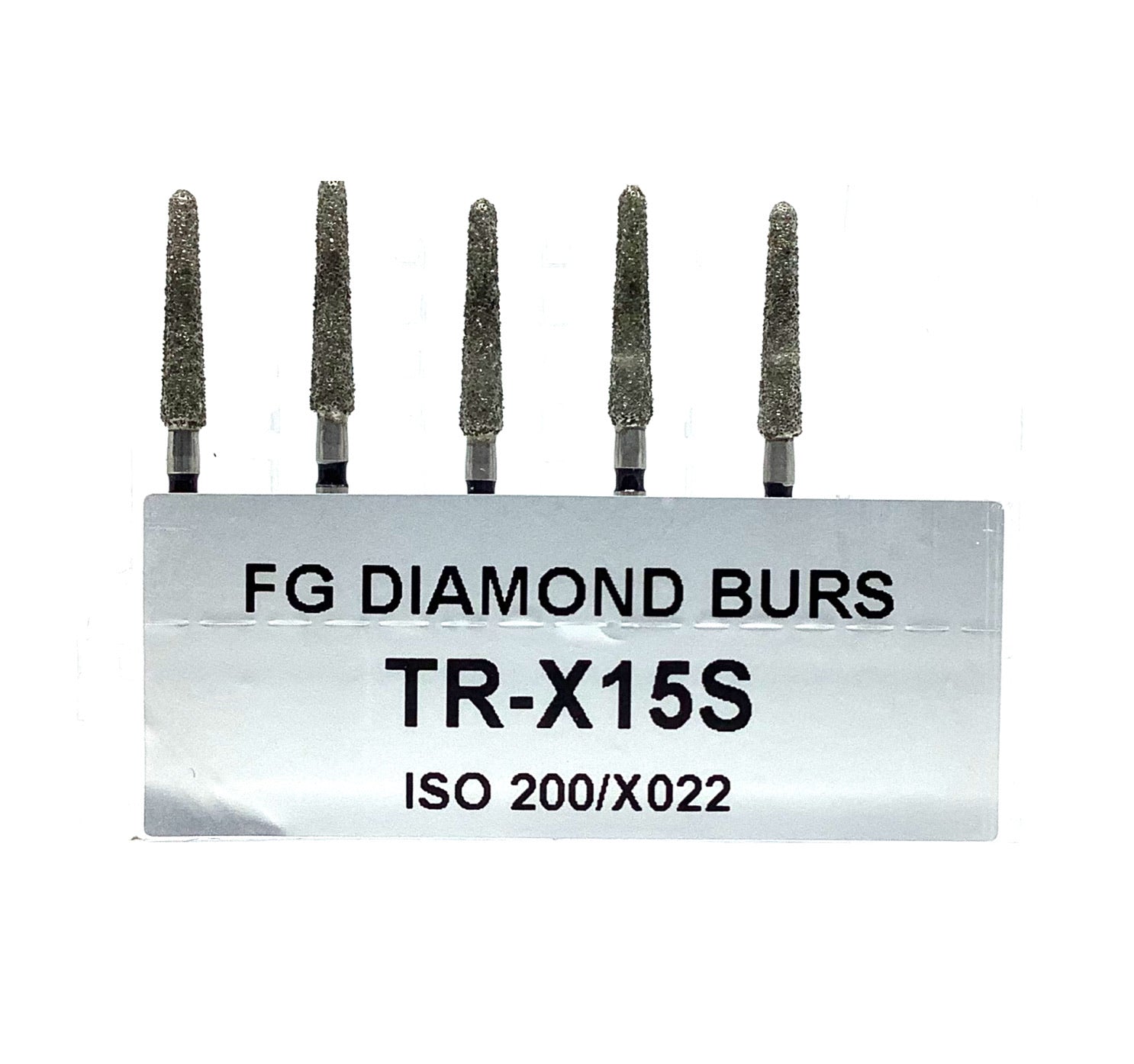 TR-X15S Tallo Largo Troncocónica Punta Redonda Fresa Diamante Grano Grueso 5 Pz DT