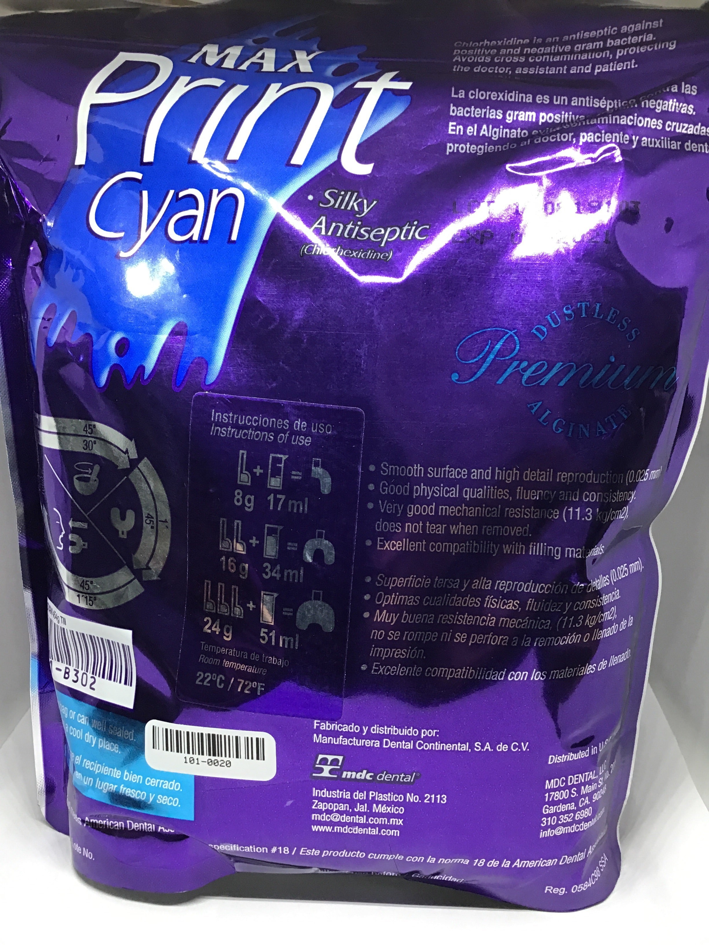 Alginato Max Print Cyan 454 gr MDC