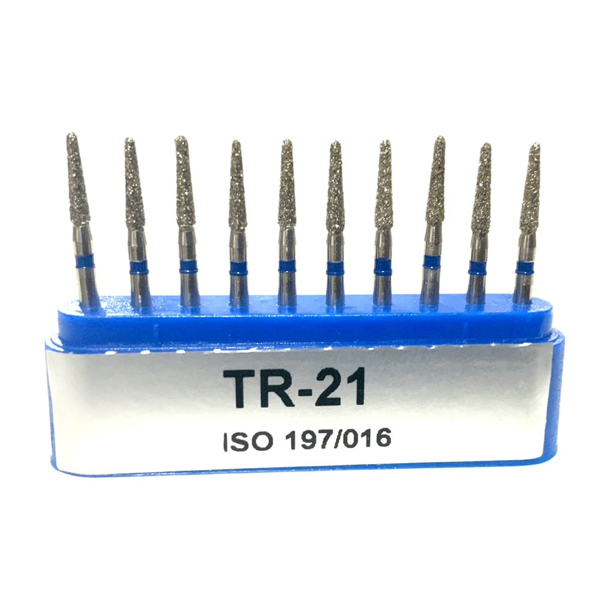 TR-21 Fresa Troncocónica Redondeada Diamante Grano Medio 10 pz. DT