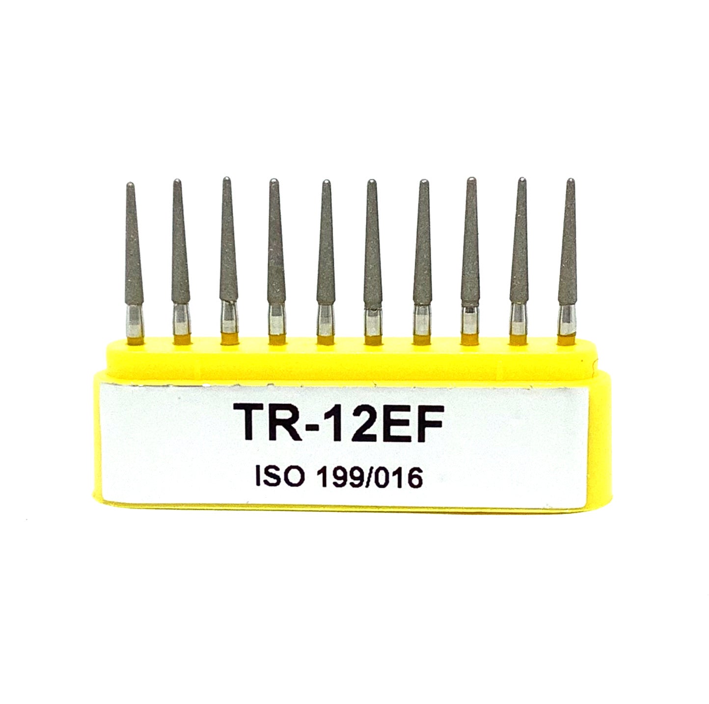 TR-12EF Troncocónica Redondeada Fresa Diamante Grano XFino 10 pz. DT
