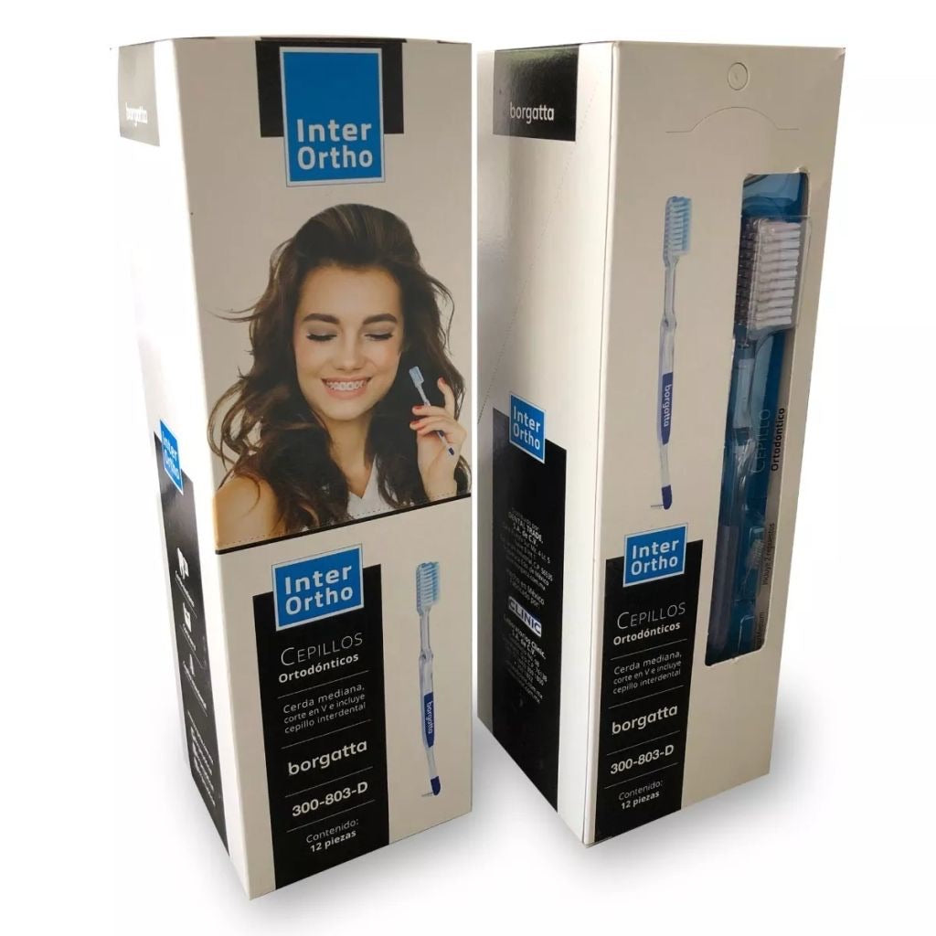 Cepillo dental Inter Ortho Adulto 12pz Borgatta