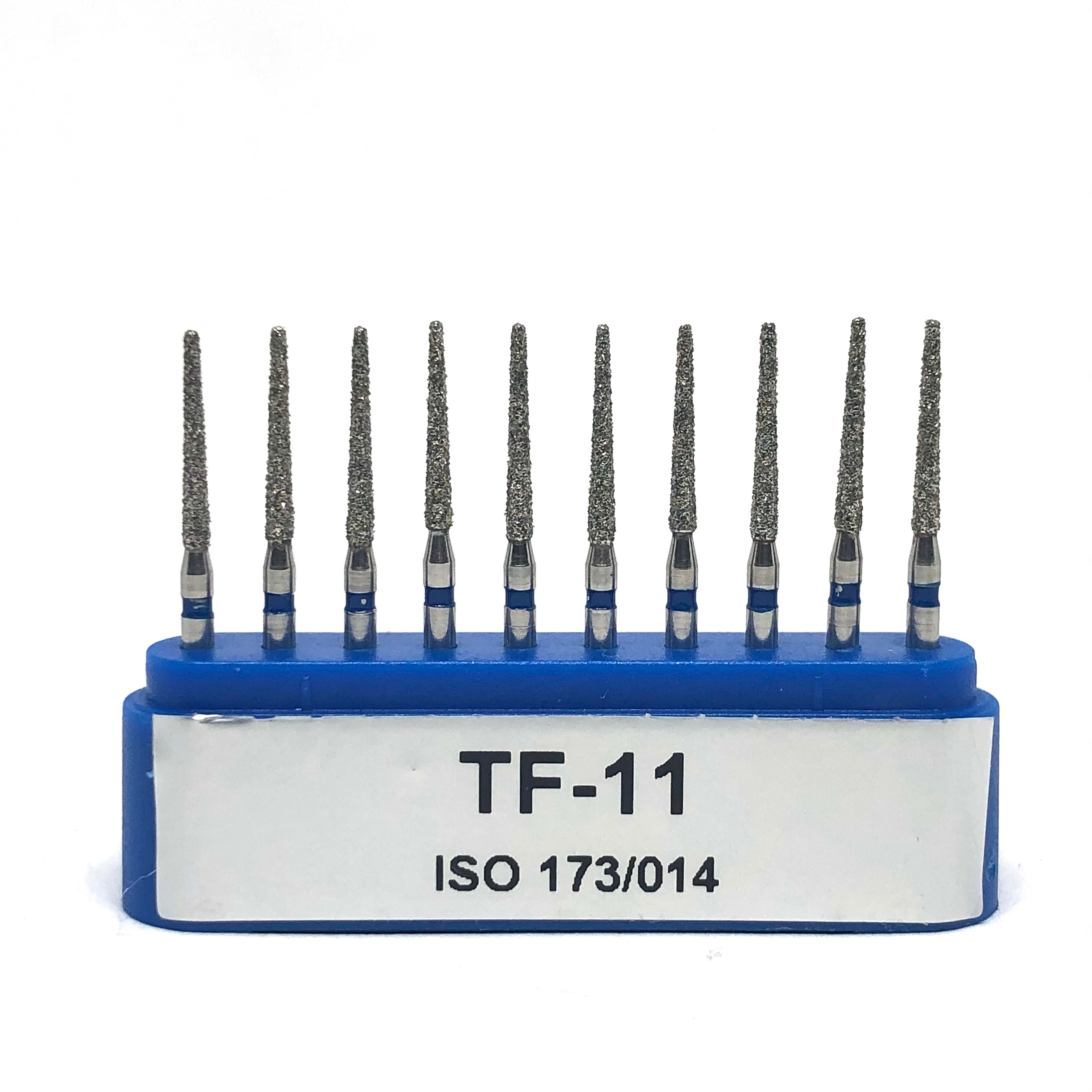 TF-11 Troncocónica Punta Plana Fresa Diamante Grano Medio 10 pz. DT