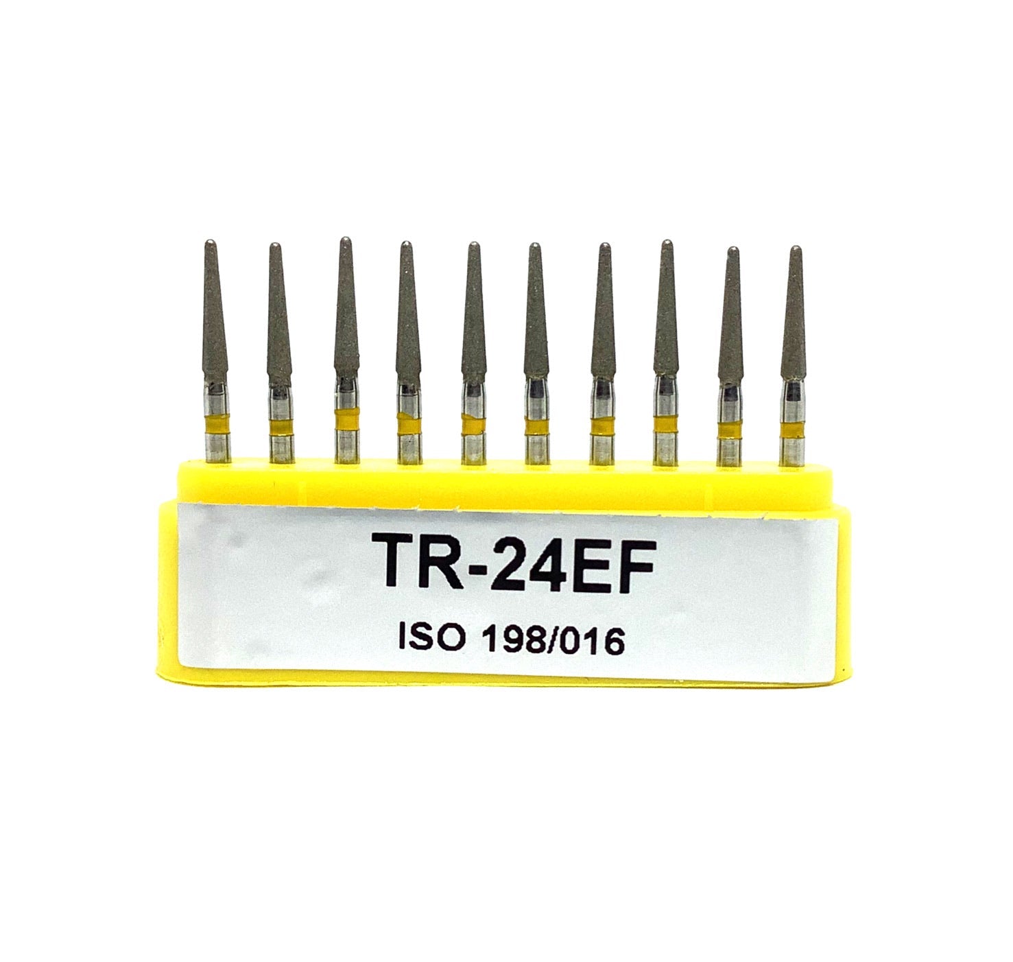 TR-24EF Troncocónica Redondeada Fresa Diamante Grano X Fino C/10 pz. DT