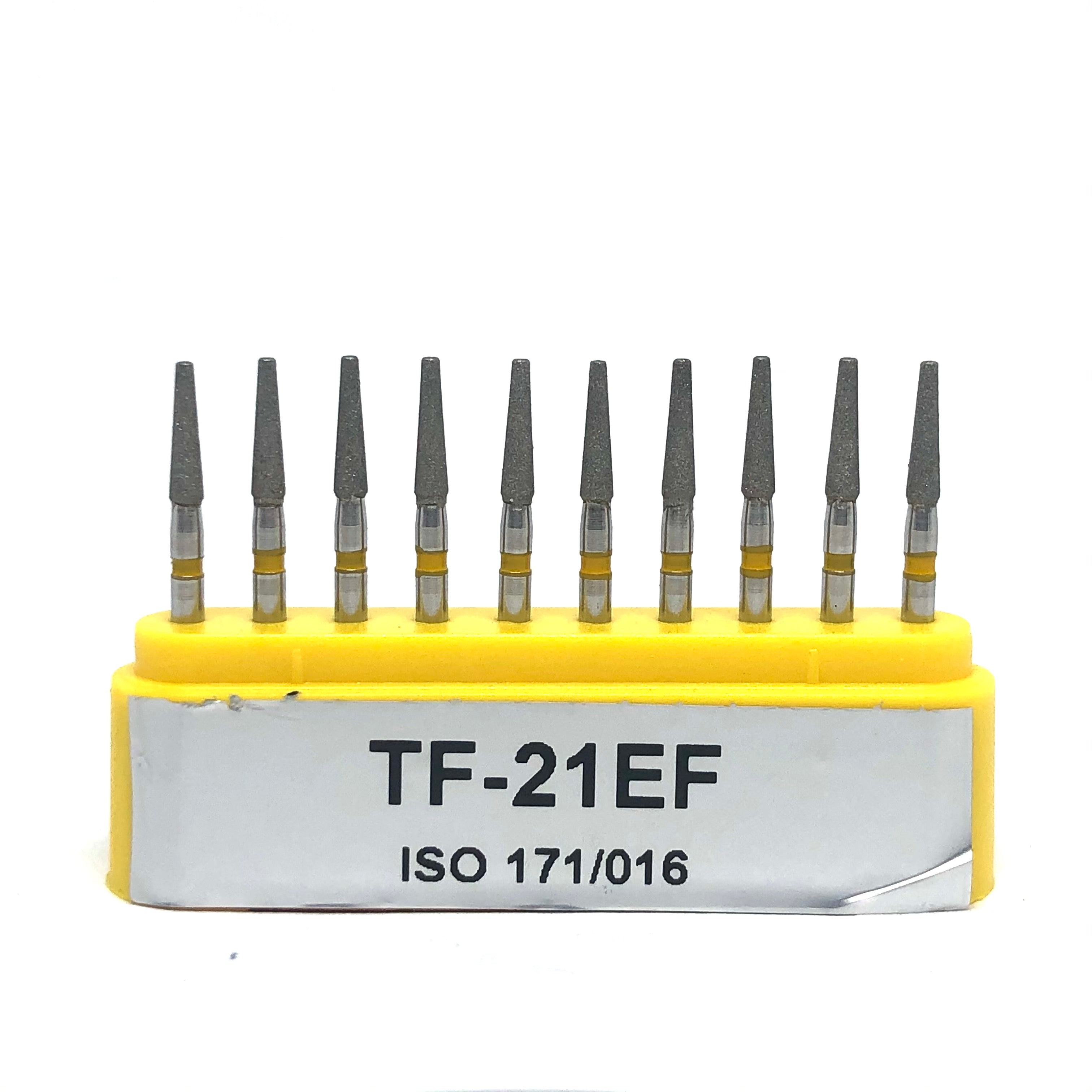 TF-21EF Cilíndrica Punta Plana Fresa Diamante Grano XFino 10 pz. DT