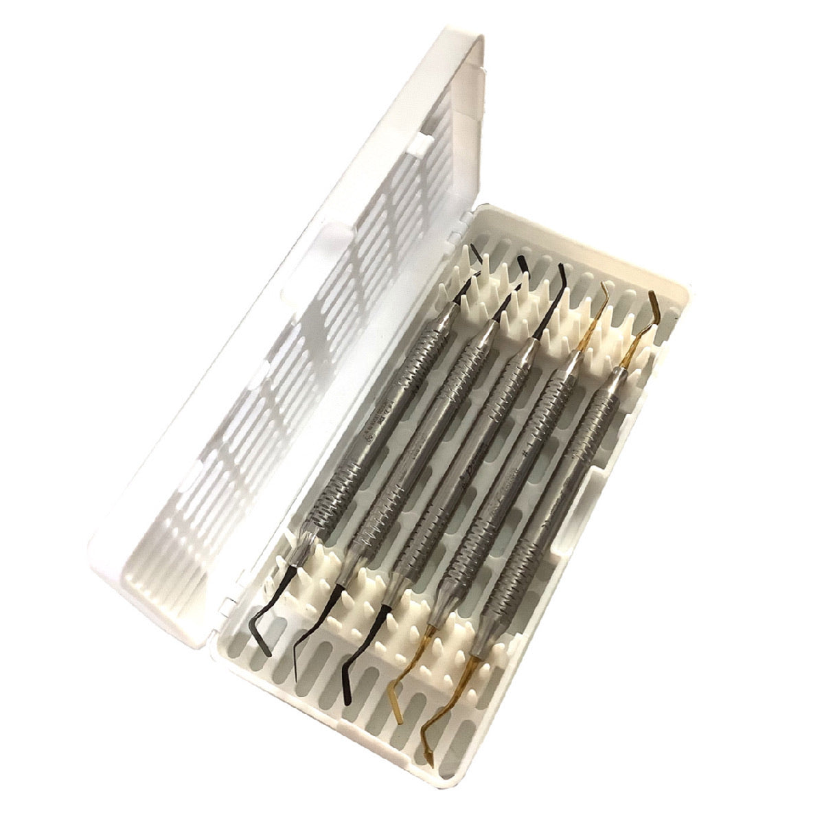 Espátulas Resina 5pz C/Cassete Plastico 6B Invent