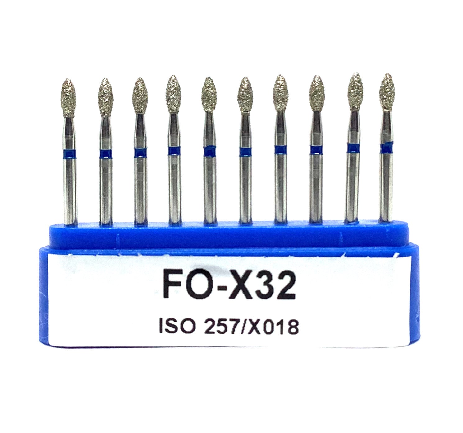 FO-X32 Tallo Largo Flama Fresa Diamante Grano Medio C/10 DT