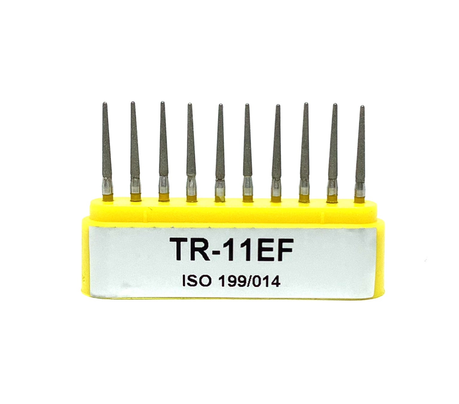 TR-11EF Troncocónica Redondeada Fresa Diamante Grano XFino 10 pz. DT