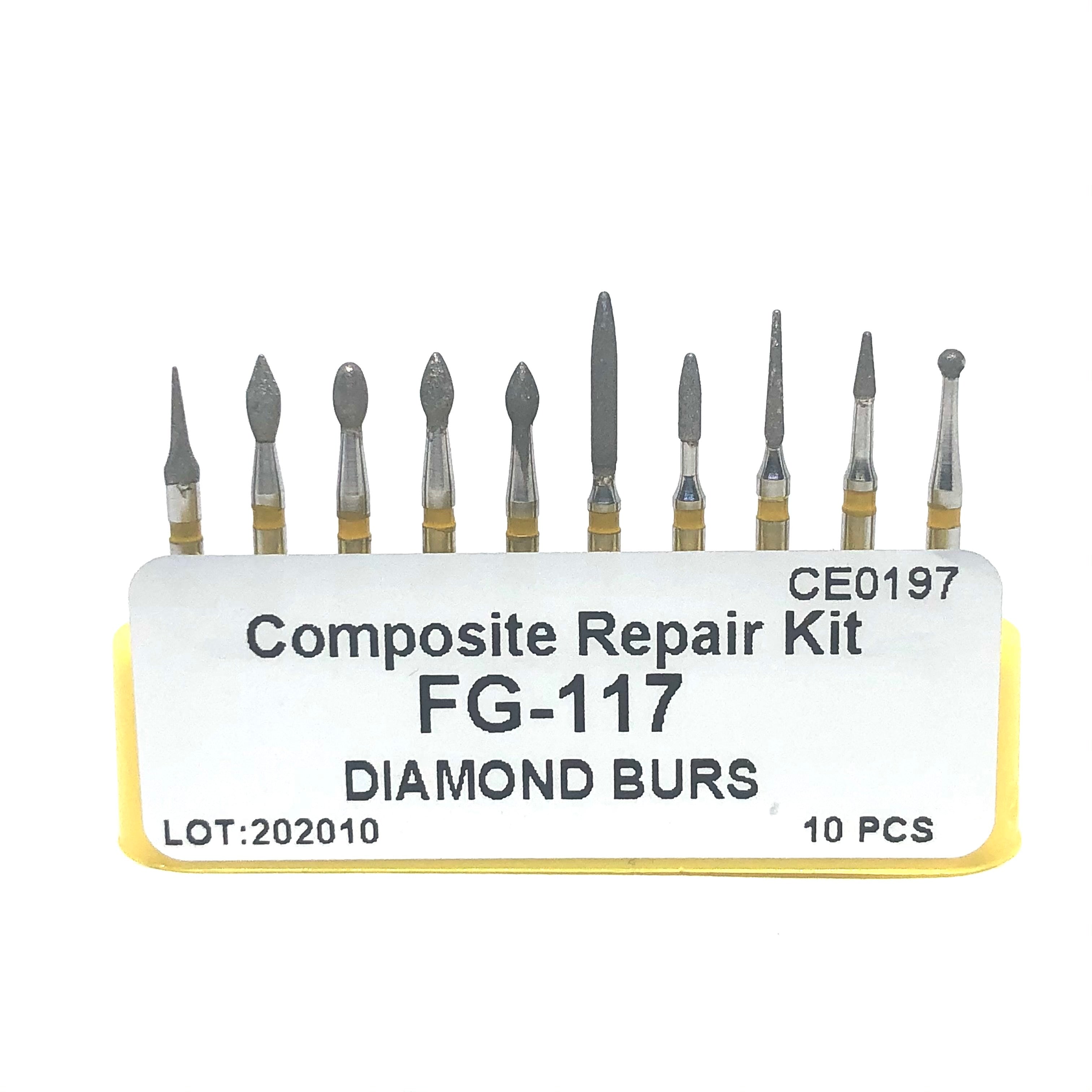 Kit FG-117 Fresas Reparacion Resinas DT