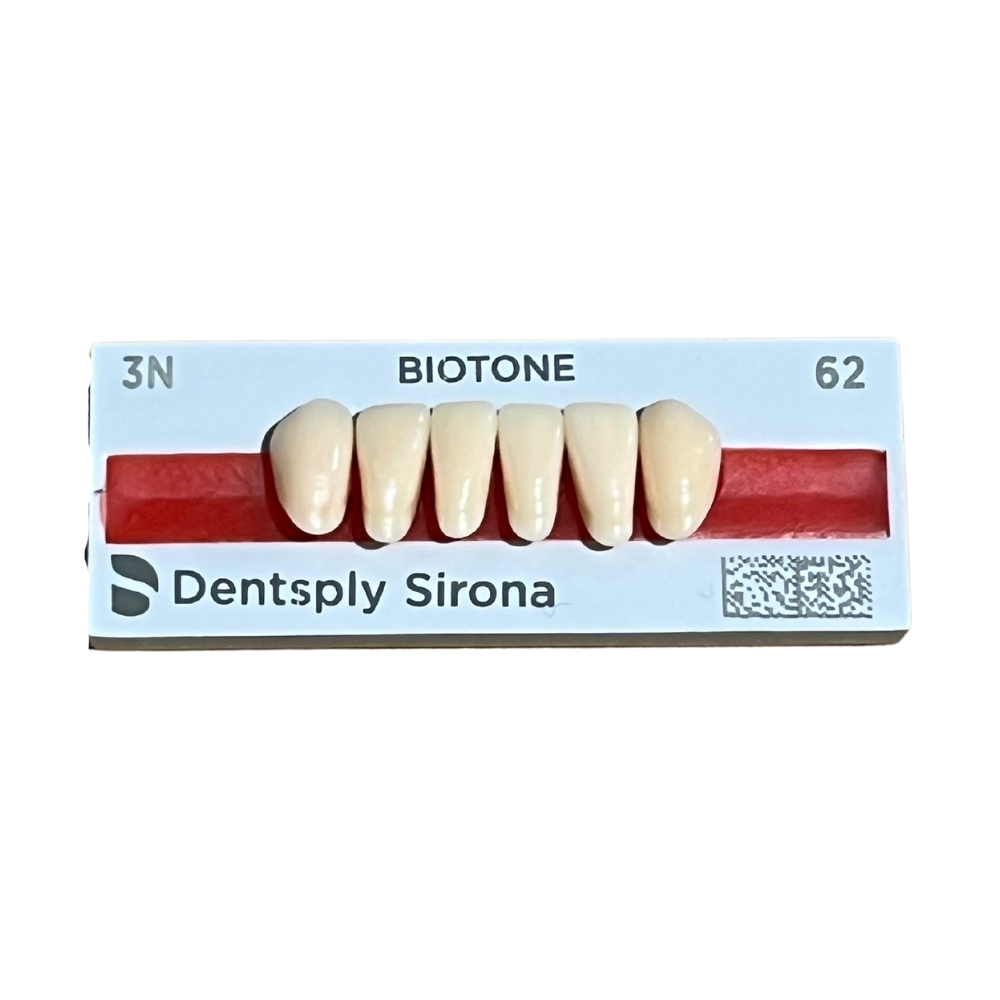 Biotone Anteriores Inferiores 1X6 Dientes Tablilla