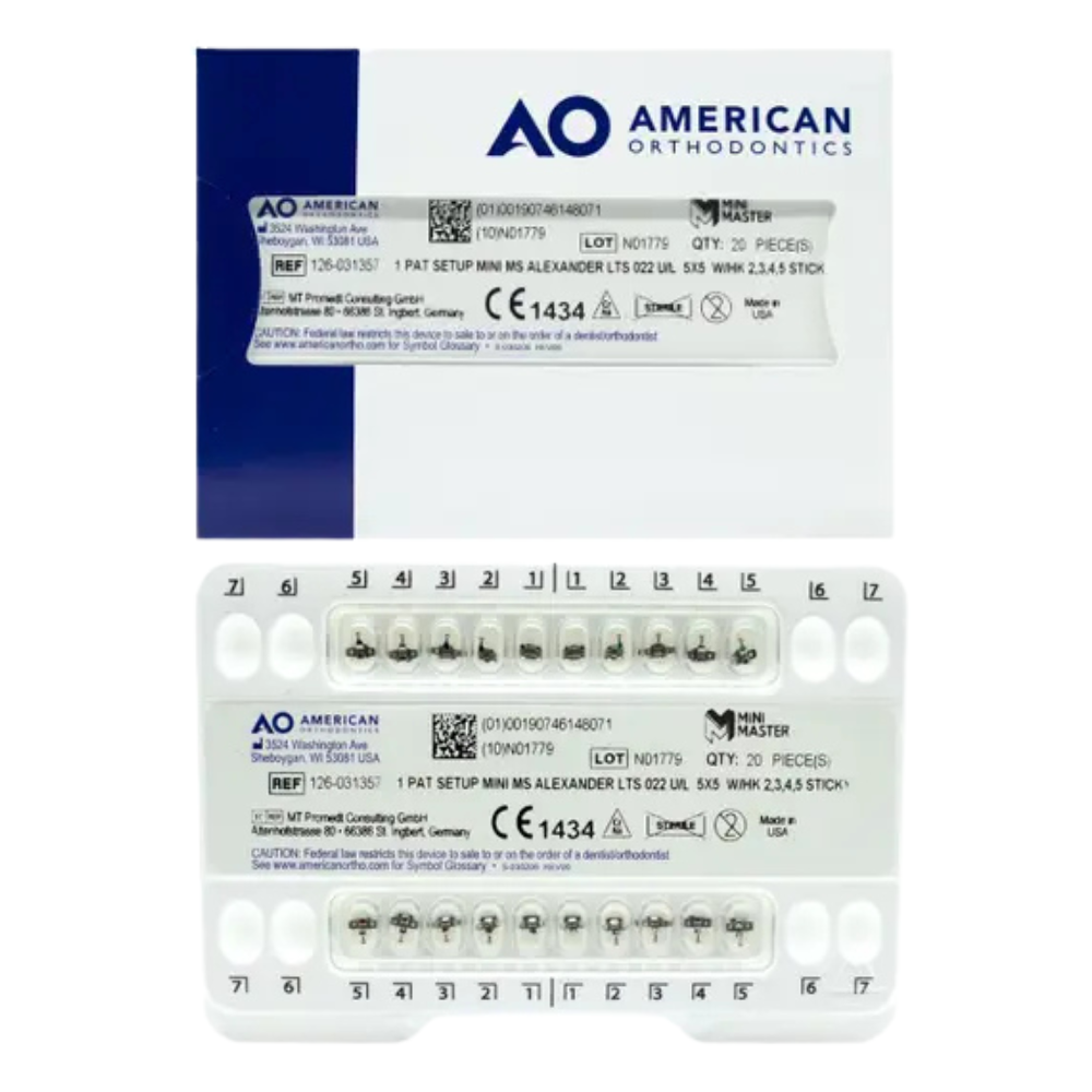 Brackets Alexander Mini AO Juego American Orthodontics
