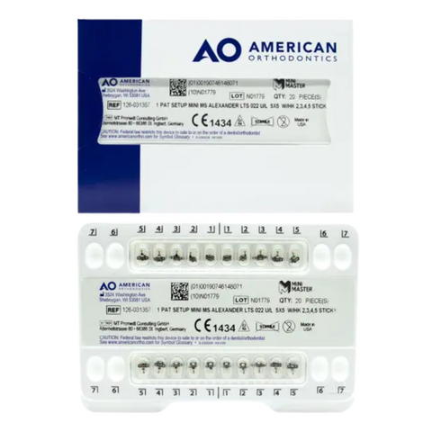 Brackets Alexander Mini AO Juego American Orthodontics