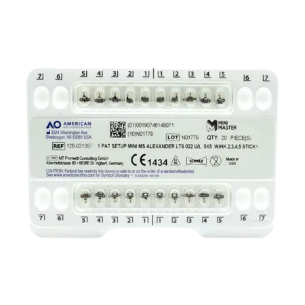 Brackets Alexander Mini AO Juego American Orthodontics