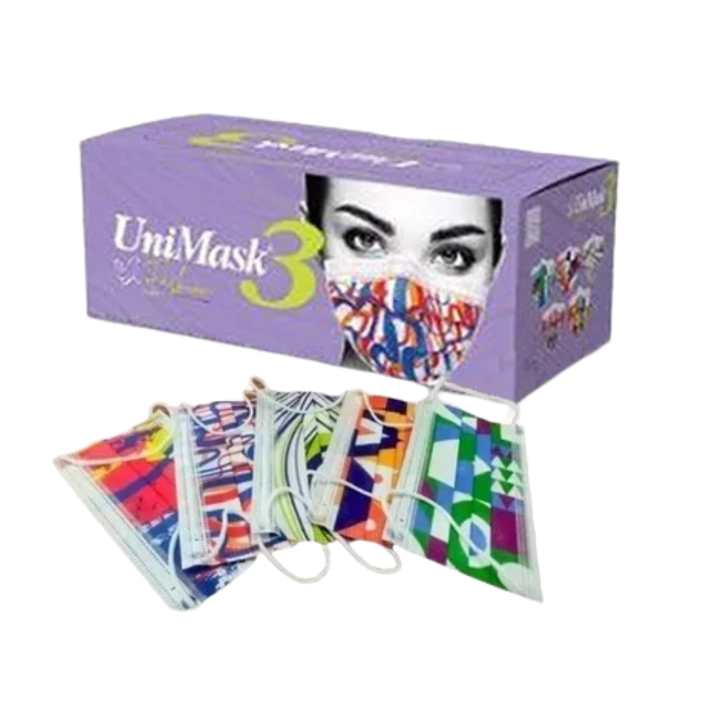 Unimask 3 Cubreboca Tricapa C/ 50 Uniseal