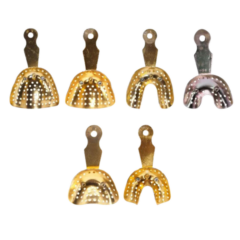 Cucharilla Infantil C/6 Aluminio (Porta Impresiones Cribadas Dentados) DT