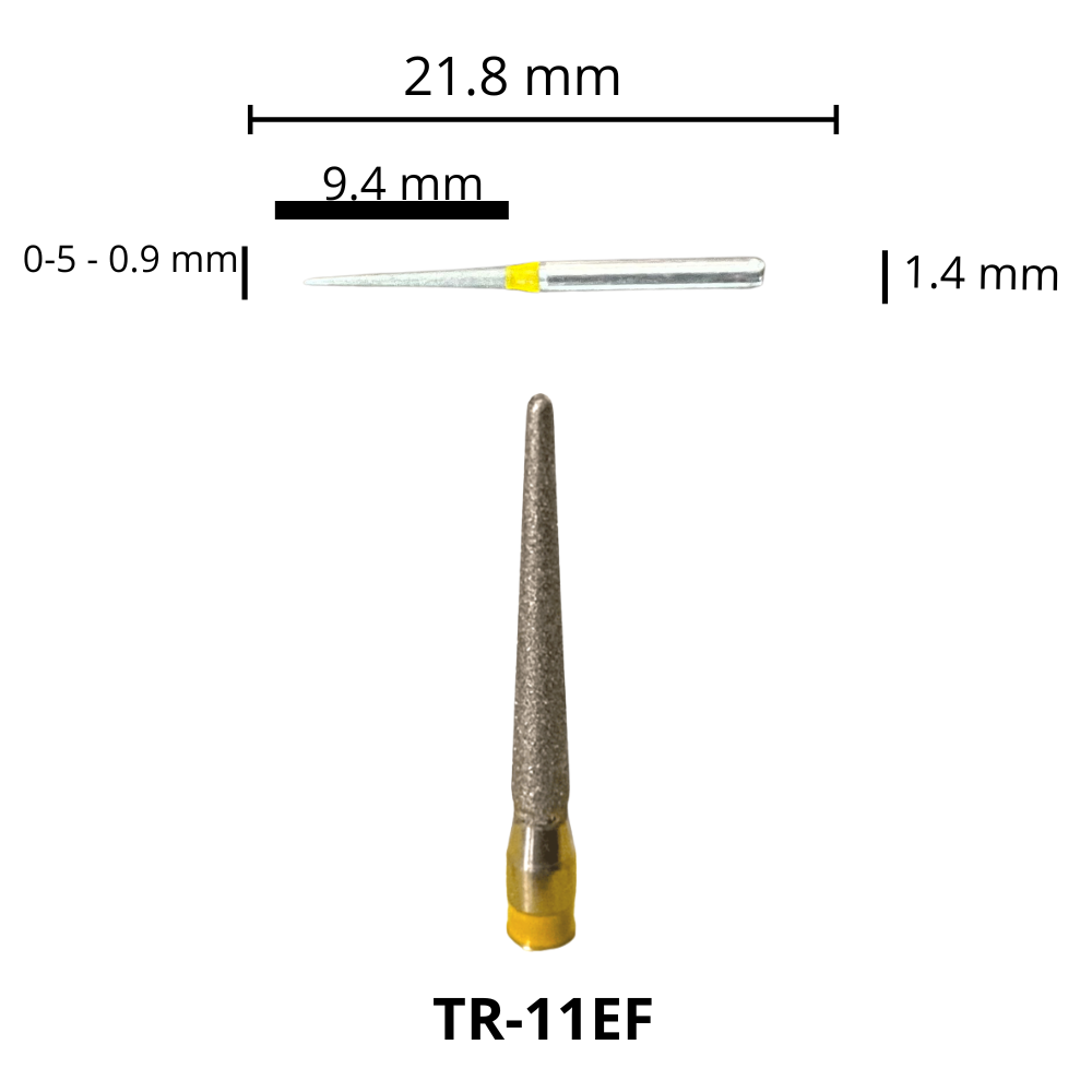 TR-11EF Troncocónica Redondeada Fresa Diamante Grano XFino Pza DT