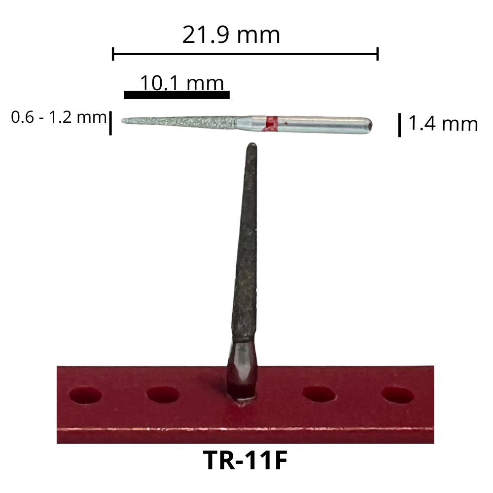 TR-11F Troncocónica Redondeada Fresa Diamante Grano Fino Pza DT