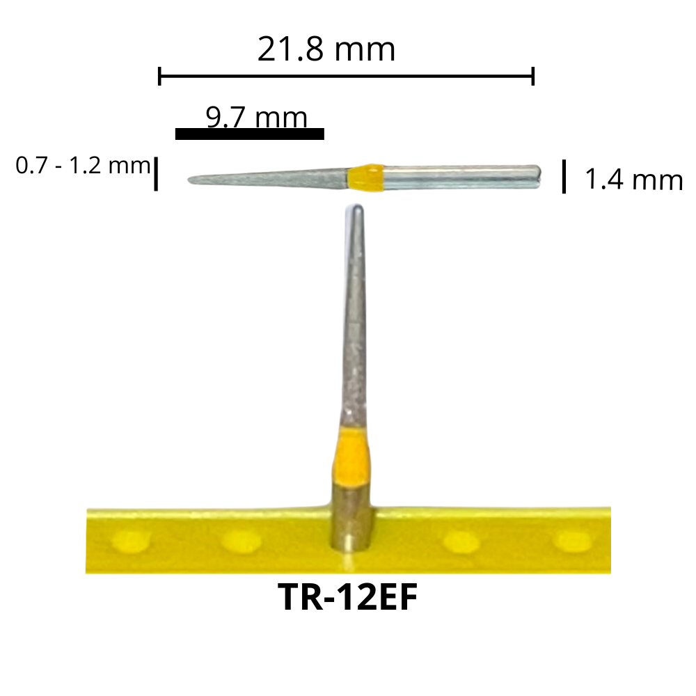 TR-12EF Troncocónica Redondeada Fresa Diamante Grano XFino Pza DT
