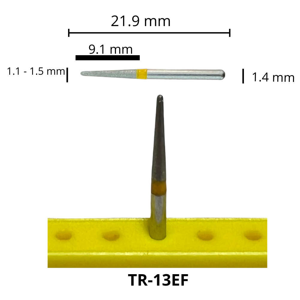 TR-13EF Troncocónica Redondeada Fresa Diamante Grano XFino Pza DT