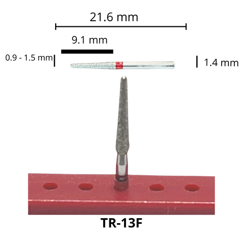 TR-13F Troncocónica Redondeada Fresa Diamante Grano Fino Pza DT