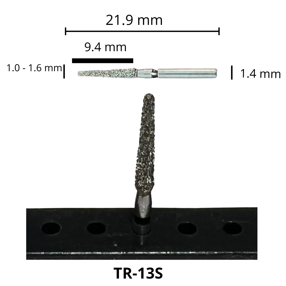 TR-13S Troncocónica Redondeada Fresa Diamante Grano XGrueso Pza DT
