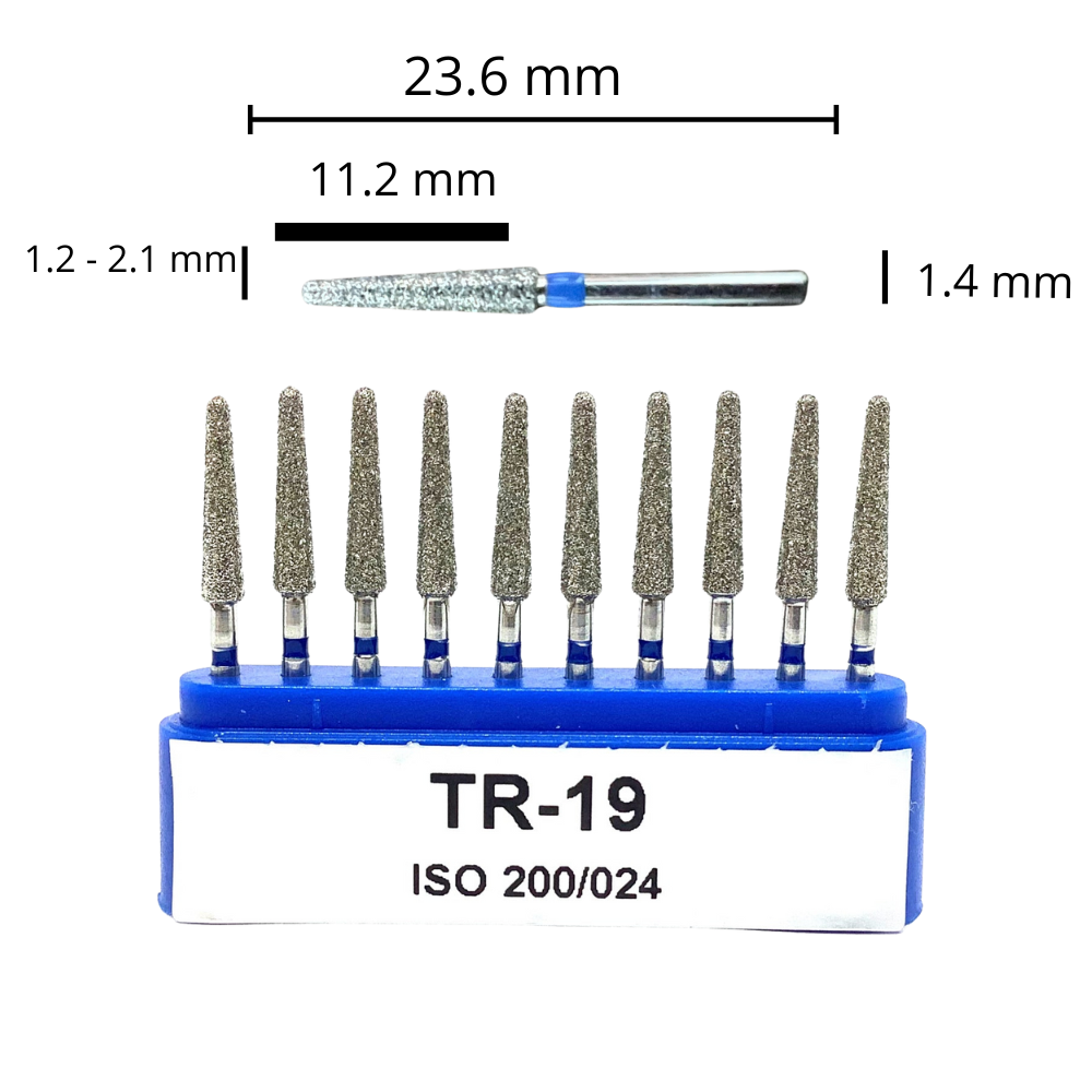 TR-19 Troncocónica Redondeada Fresa Diamante 10 pz. DT