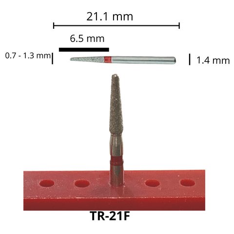 TR-21F Troncocónica Redondeada Fresa Diamante Grano Fino Pza DT