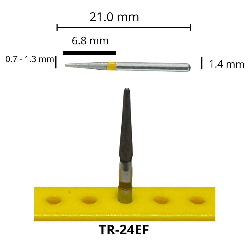 TR-24EF Fresa Diamante Troncocónica Redondeada Grano X Fino Pza DT