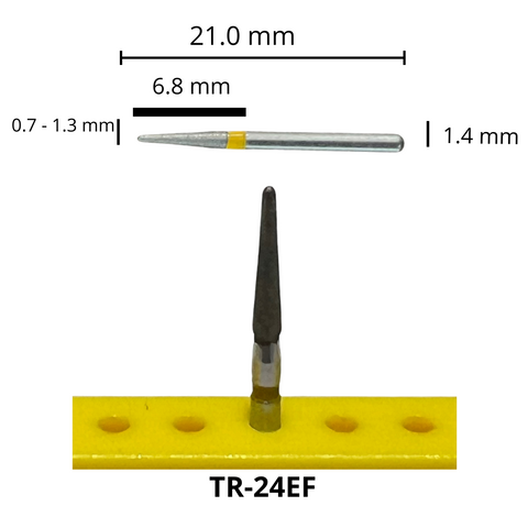TR-24EF Fresa Diamante Troncocónica Redondeada Grano X Fino Pza DT