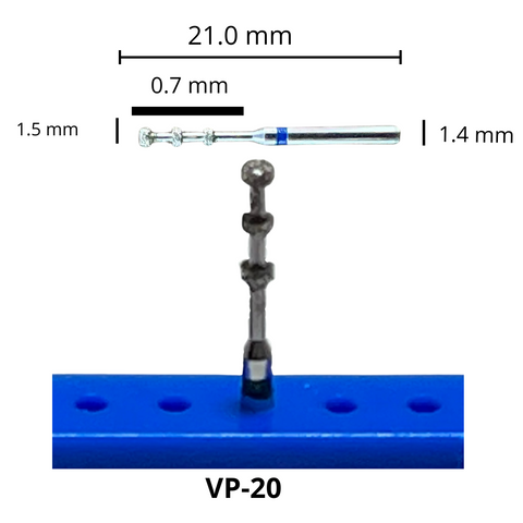 VP-20 Carillas Fresa Diamante Grano Medio Pza DT
