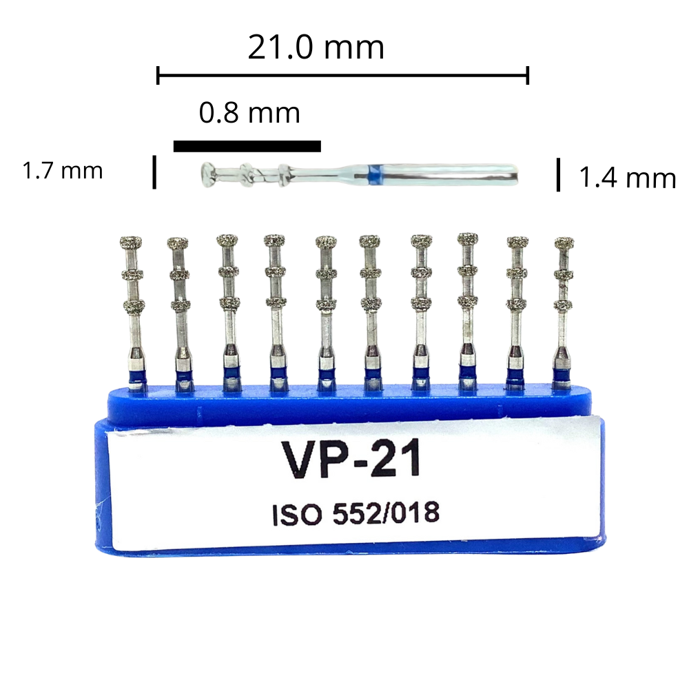 VP-21 Carrillas Fresa Diamante Grano Medio C/10 DT