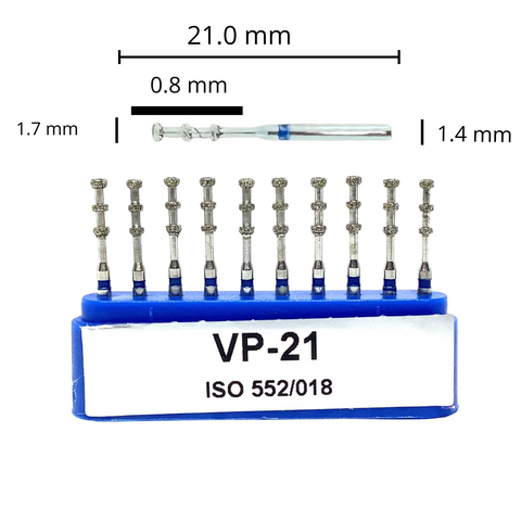 VP-21 Carrillas Fresa Diamante Grano Medio C/10 DT