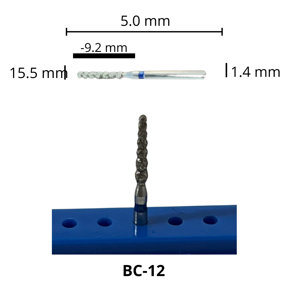 BC-12 Troncocónica Turbo Fresa Diamante Grano Medio Pza DT