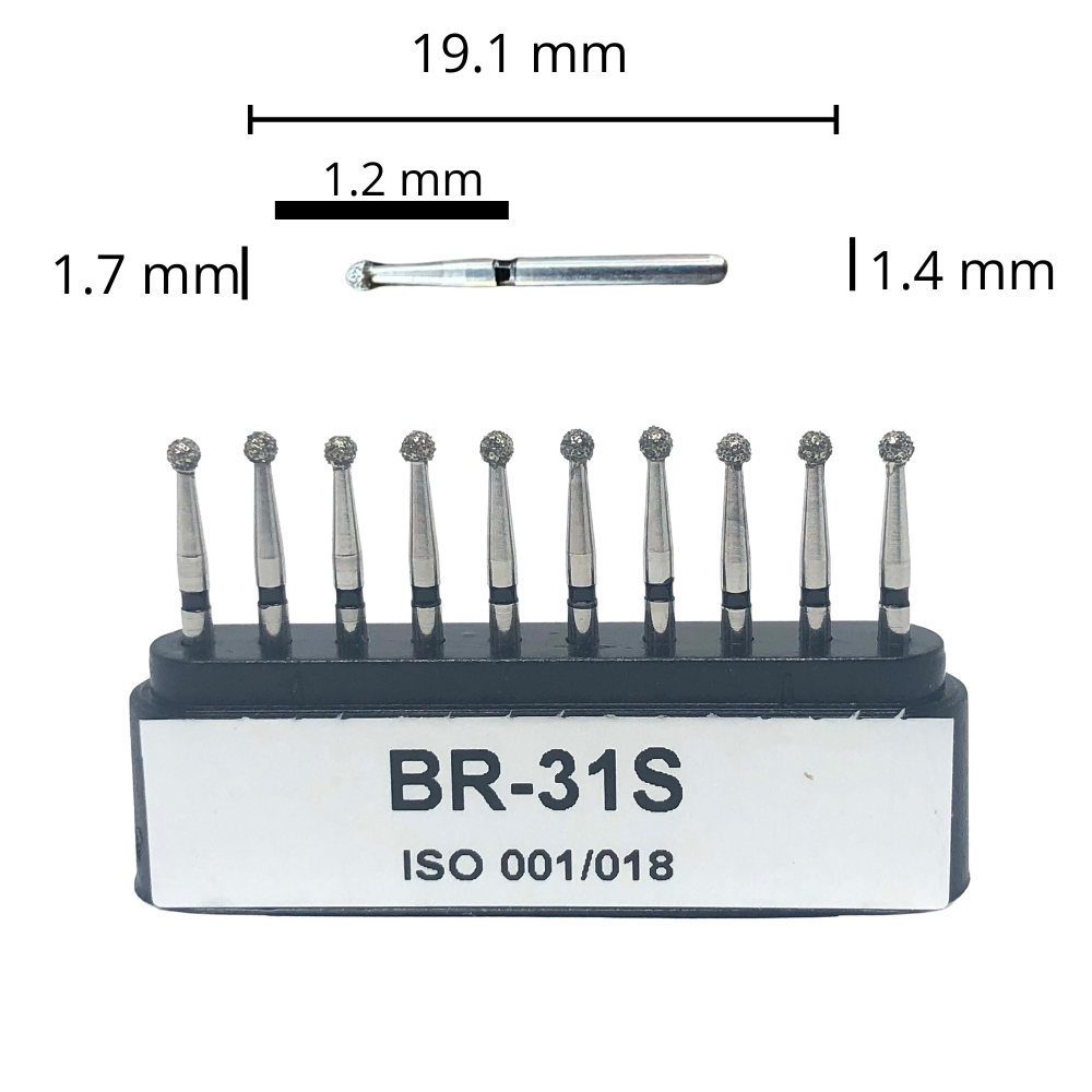 BR-31S Bola Fresa Diamante Grano X Grueso C/10